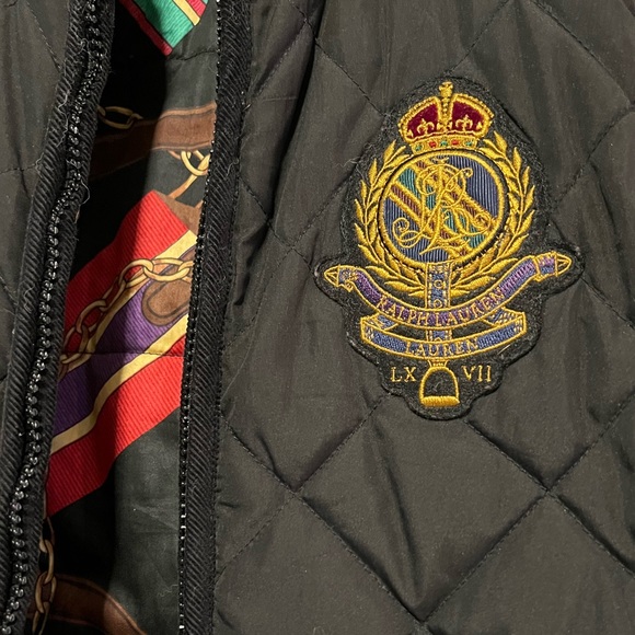 Vintage 90’s Ralph Lauren Women’s PM Reversible Vest  Monogram & Horsebit Lining - Picture 2 of 6